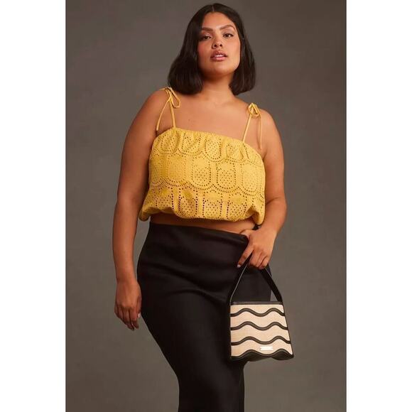 Anthropologie Tops - Greylin Collection Yellow Eyelet Top Sold at Anthropologie